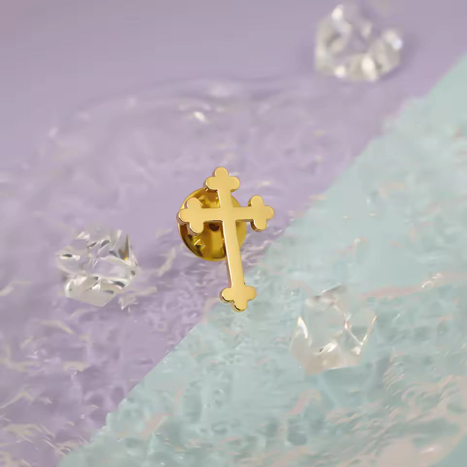 Broche croix photo