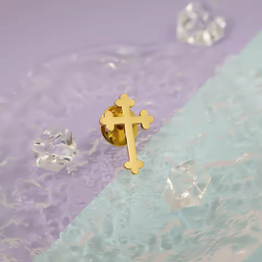 Broche croix photo