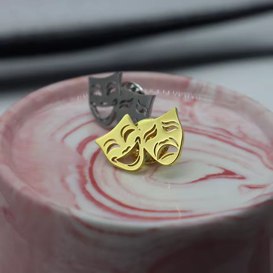 Broche double face doré