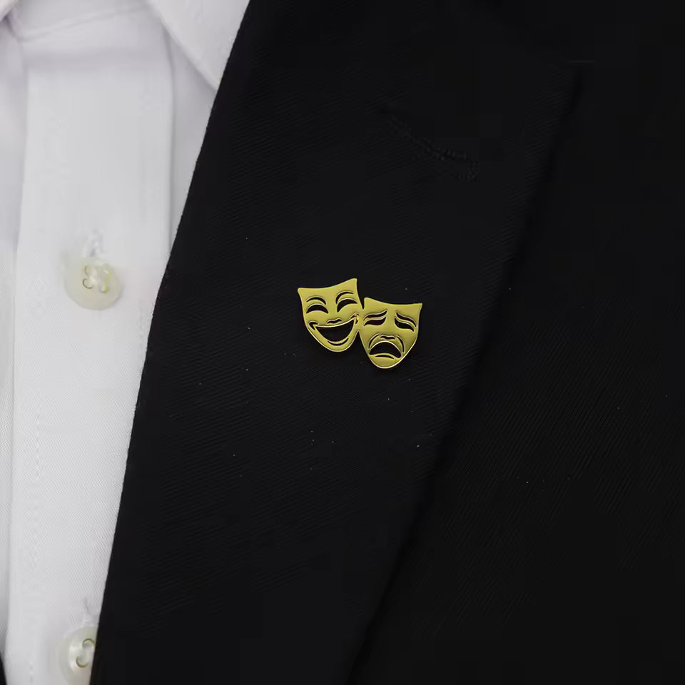 Broche double face porté