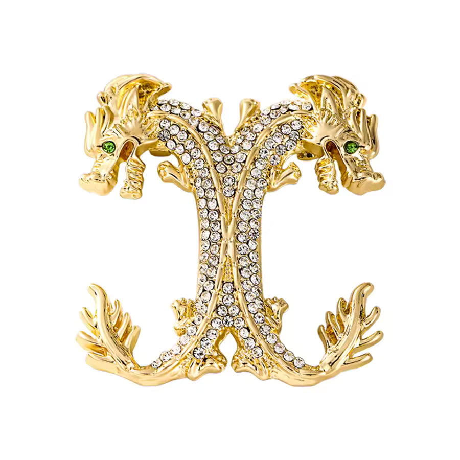 Broche dragons jumeaux