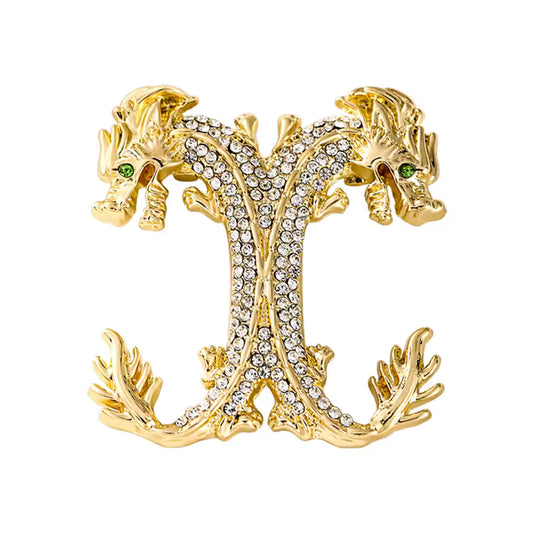 Broche dragons jumeaux