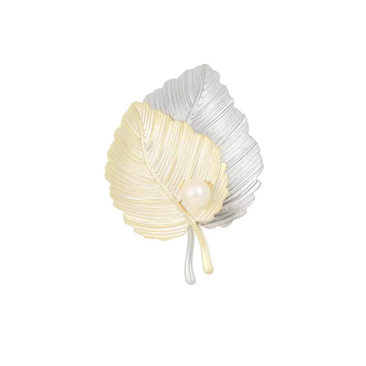 Broche écrin de feuilles