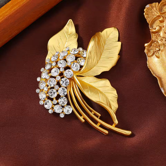 Broche feuille éclat photo