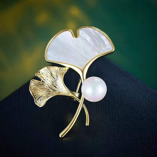 Broche feuilles de ginkgo photo