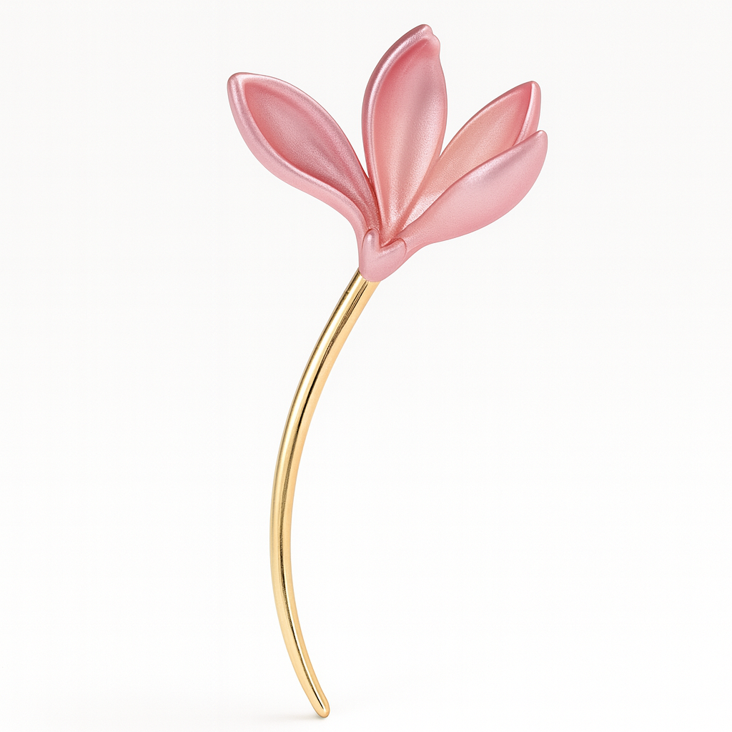 Broche fleur de rose