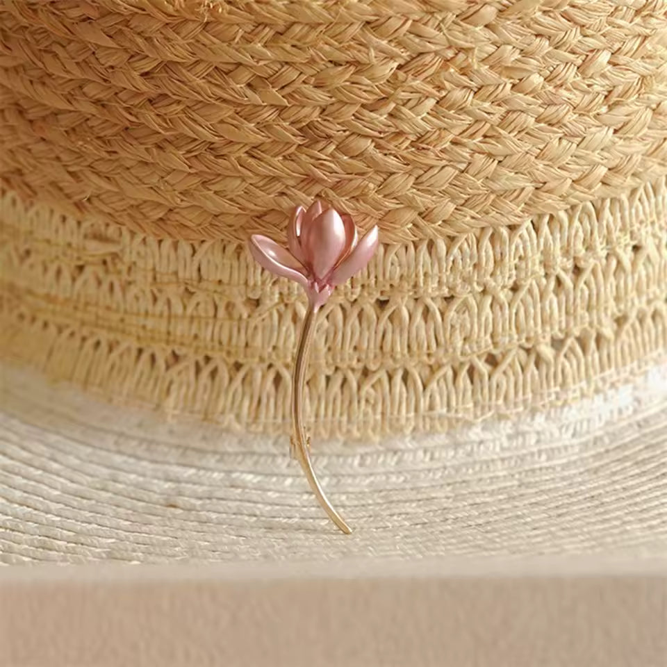 Broche fleur de rose démonstration