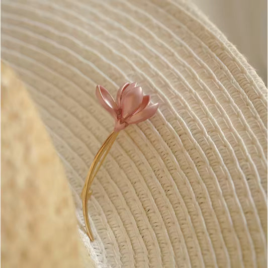 Broche fleur de rose photo