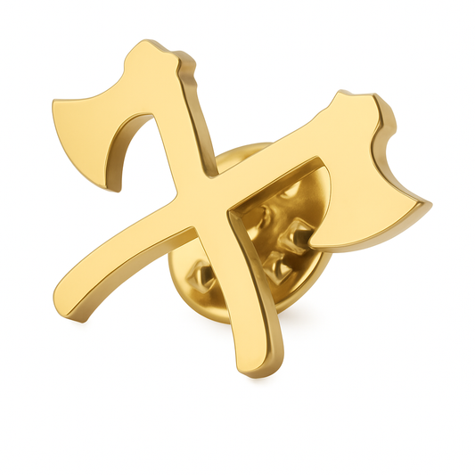 Broche haches croisées