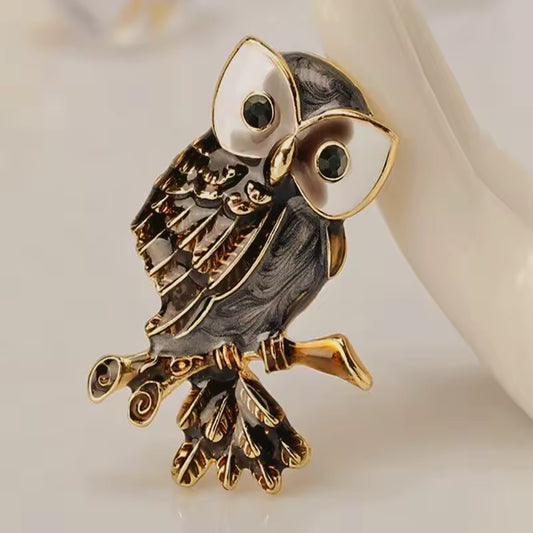 Broche hibou curieux photo