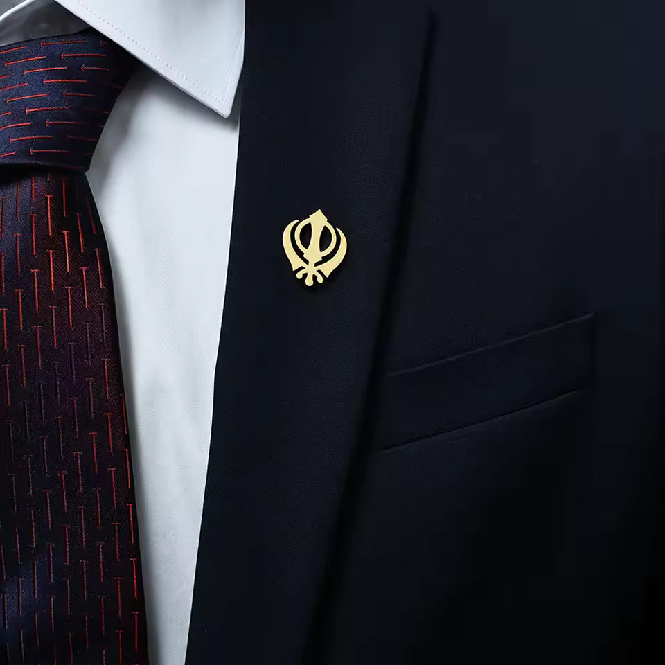 Broche khanda porté