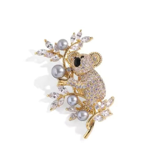 Broche koala étincelant