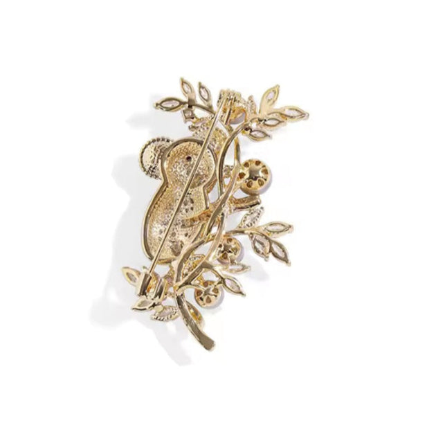 Broche koala étincelant de dos