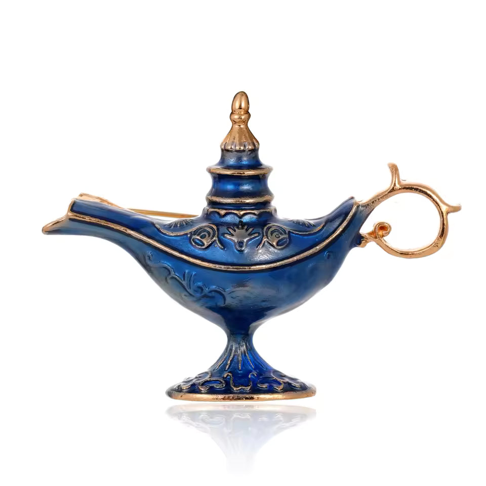 Broche lampe génie bleu