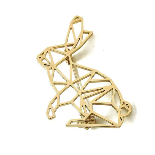 Broche lapin ajouré