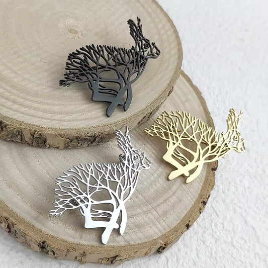 Broche lapin arbre de vie photo