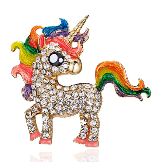 Broche licorne flamboyante