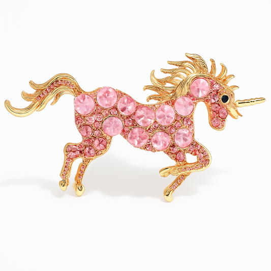 Broche licorne scintillante
