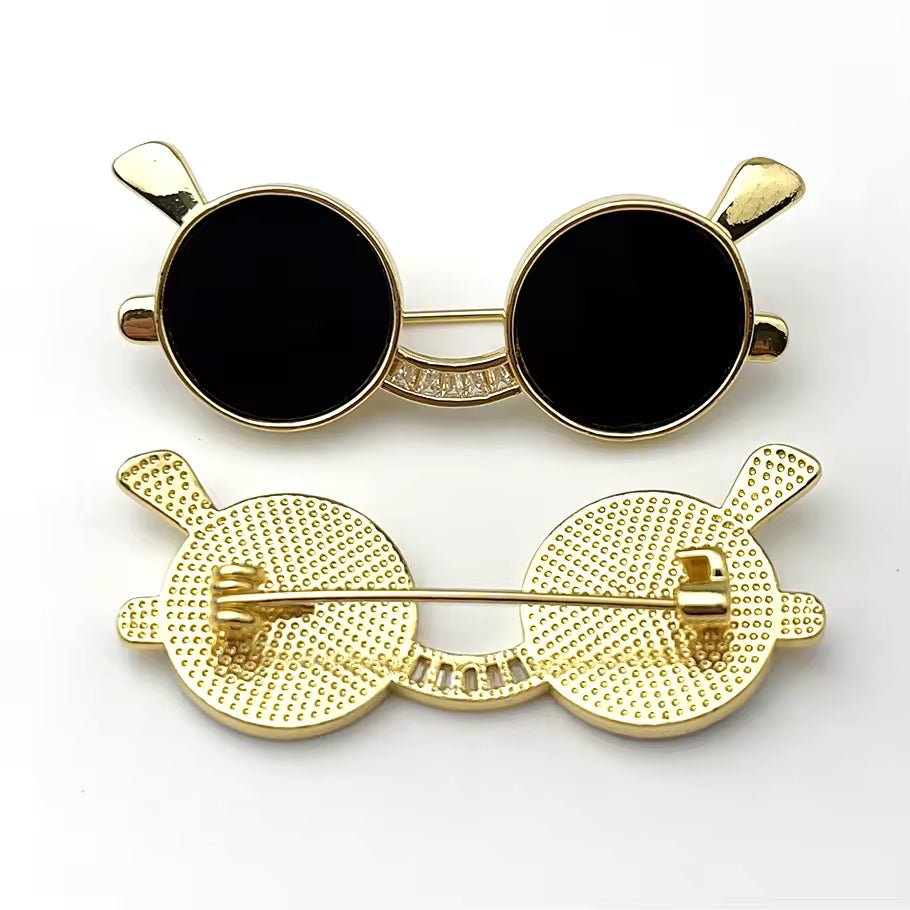 Broche lunette de dos