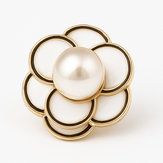 Broche magnétique fleur camélia