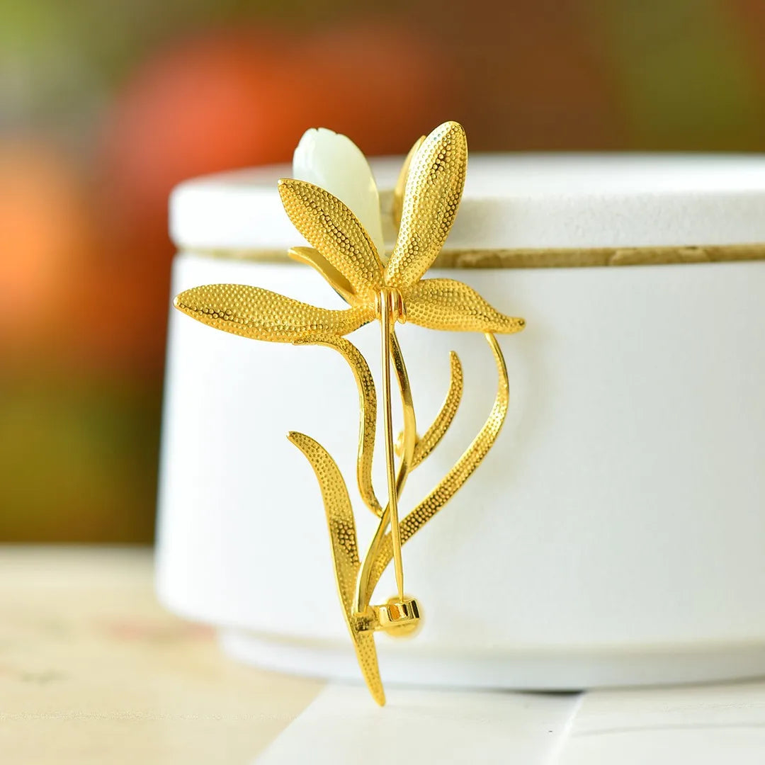 Broche magnolia de dos