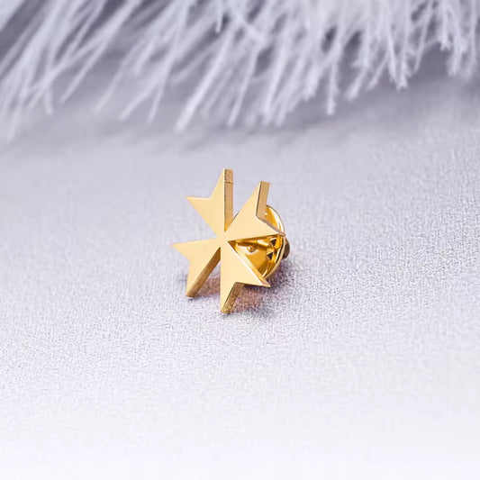 Broche malte doré
