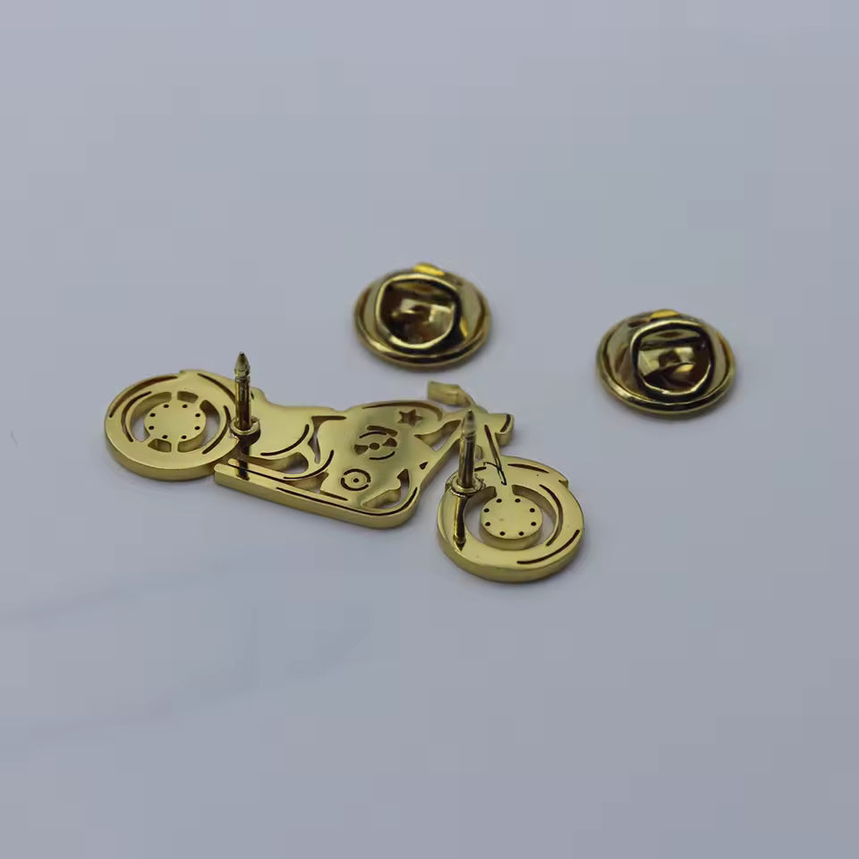Broche moto de dos