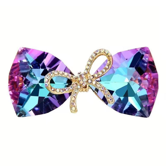 Broche nœud cristal
