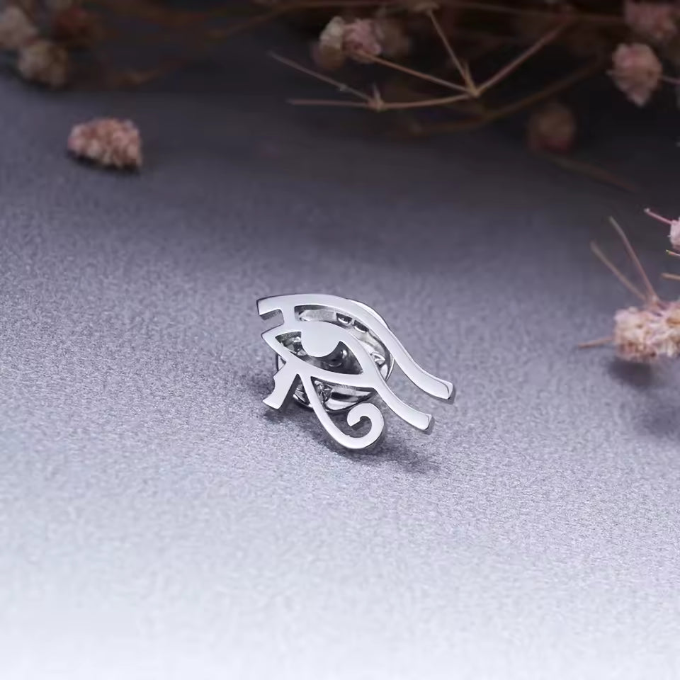 Broche œil d'Horus argenté