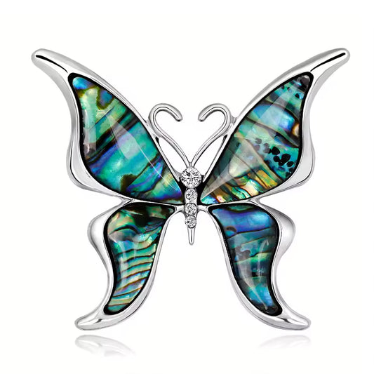 Broche papillon ailes d’abalone