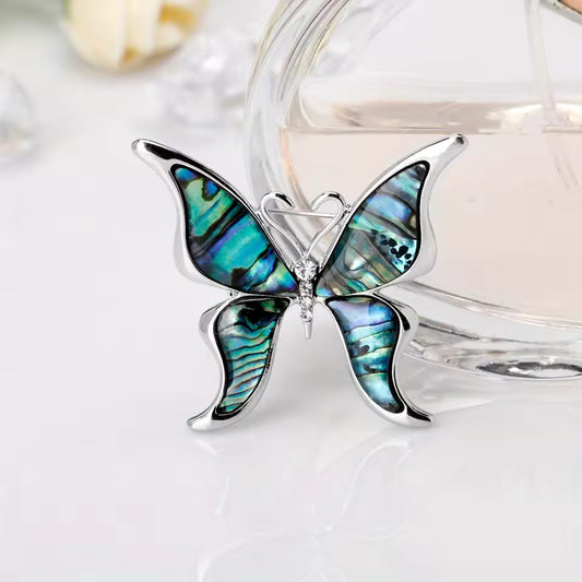 Broche papillon ailes d’abalone photo