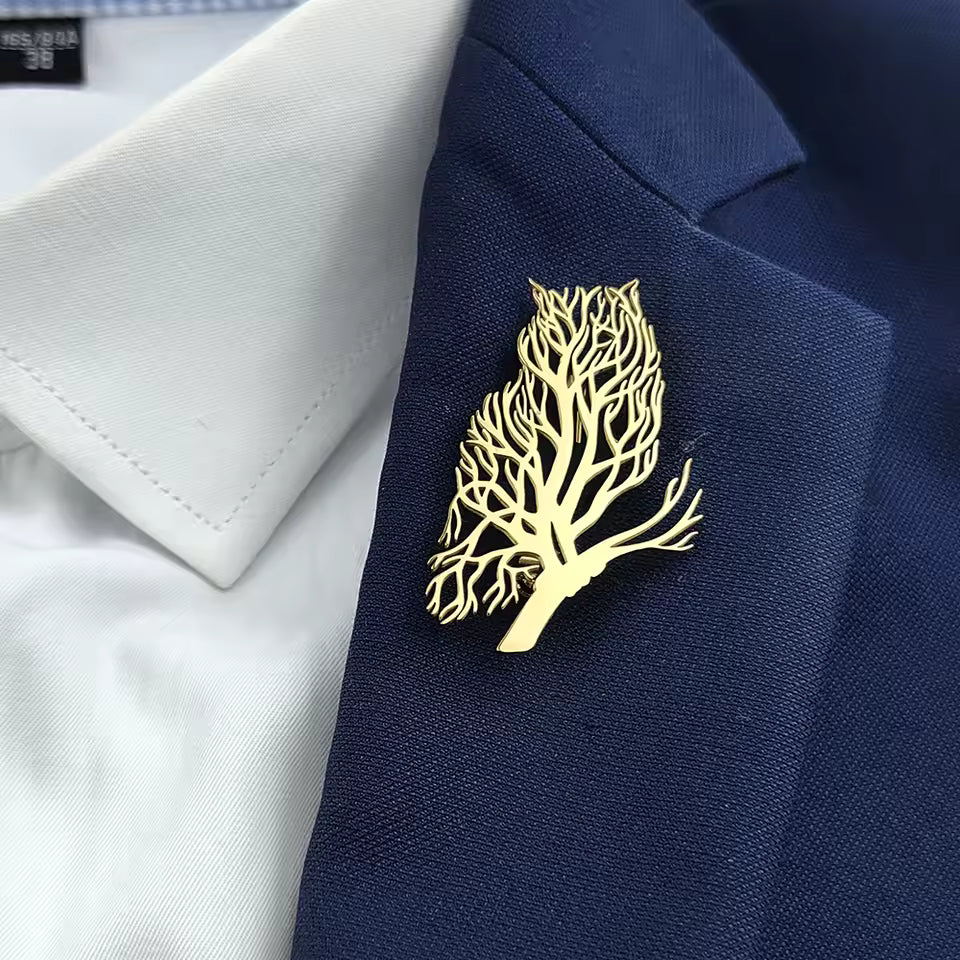 Broche papillon arbre de vie porté