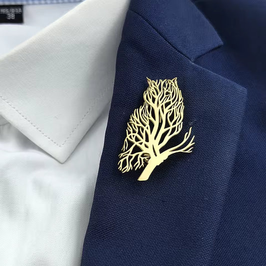 Broche papillon arbre de vie porté