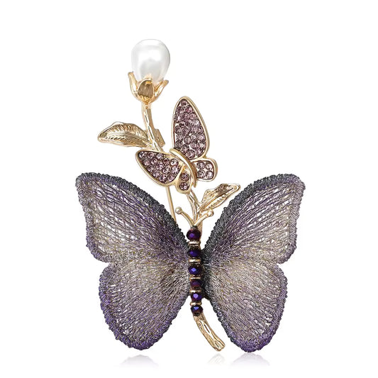 Broche papillon céleste