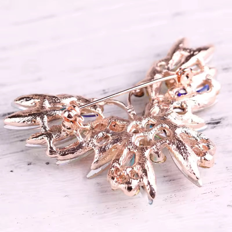 Broche papillon cristal de dos