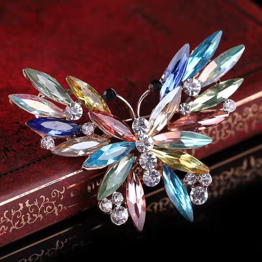 Broche papillon cristal photo