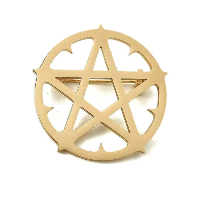 Broche pentacle cercle
