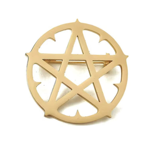 Broche pentacle cercle