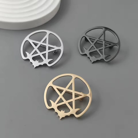 Broche pentacle chauve-souris photo
