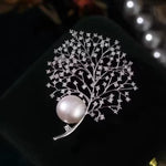 Broche perlée argentée - Vignette | Brochiva