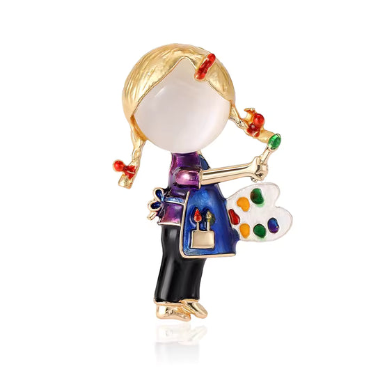 Broche petite artiste