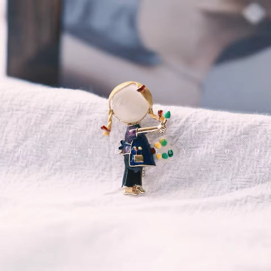 Broche petite artiste photo