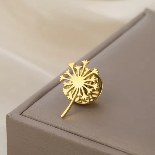 Broche pissenlit doré