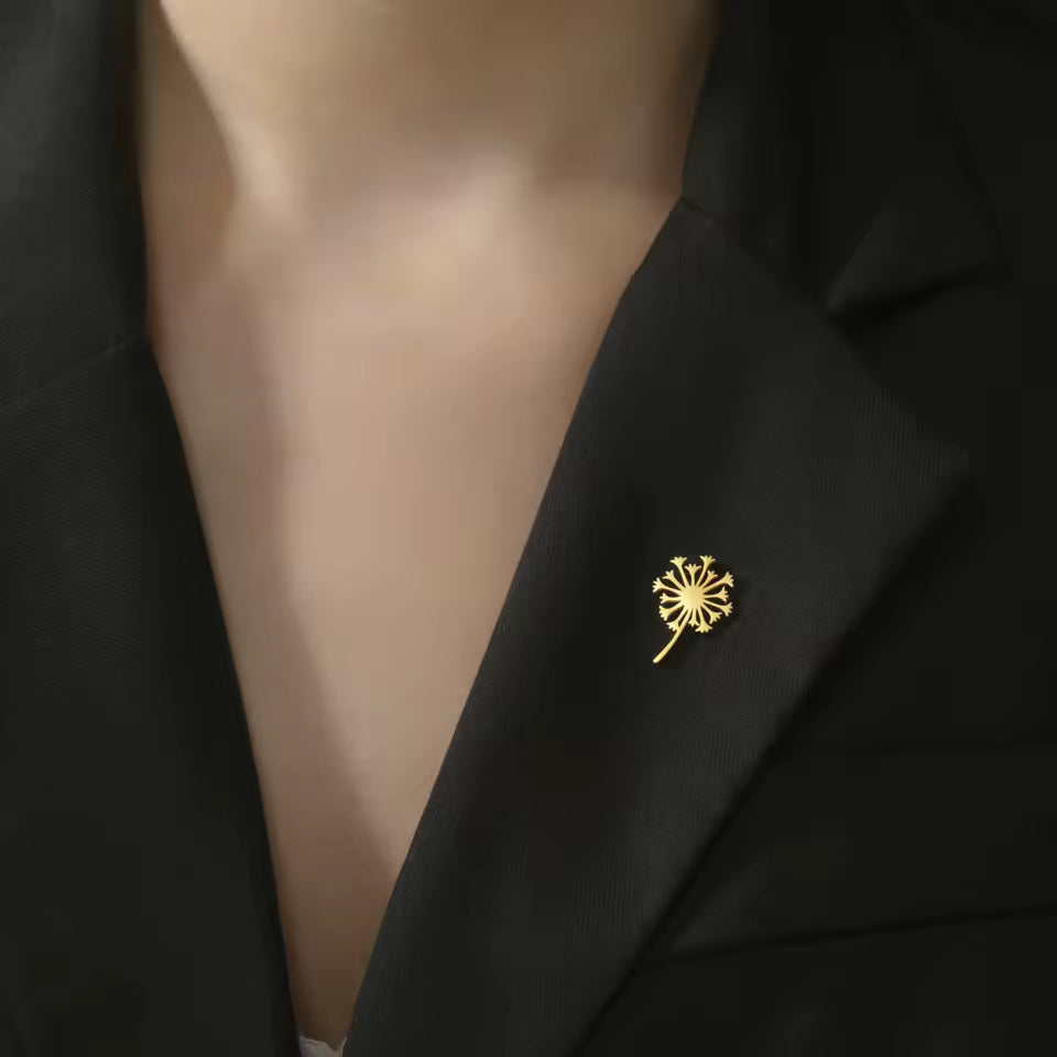 Broche pissenlit porté