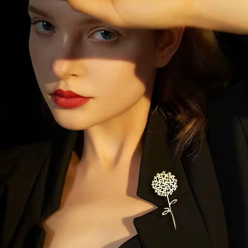 Broche pissenlit stellaire porté