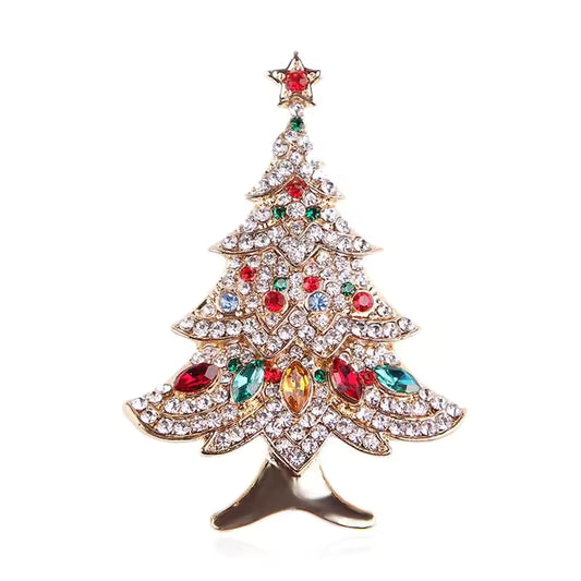 Broche sapin étoilé
