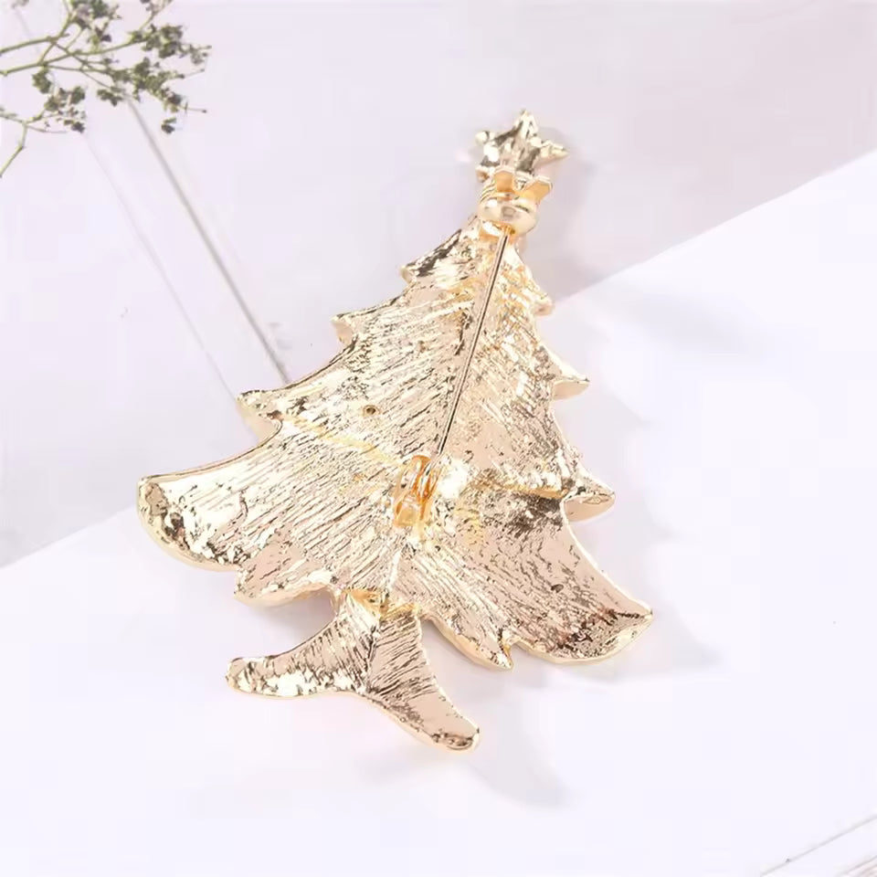 Broche sapin étoilé de dos