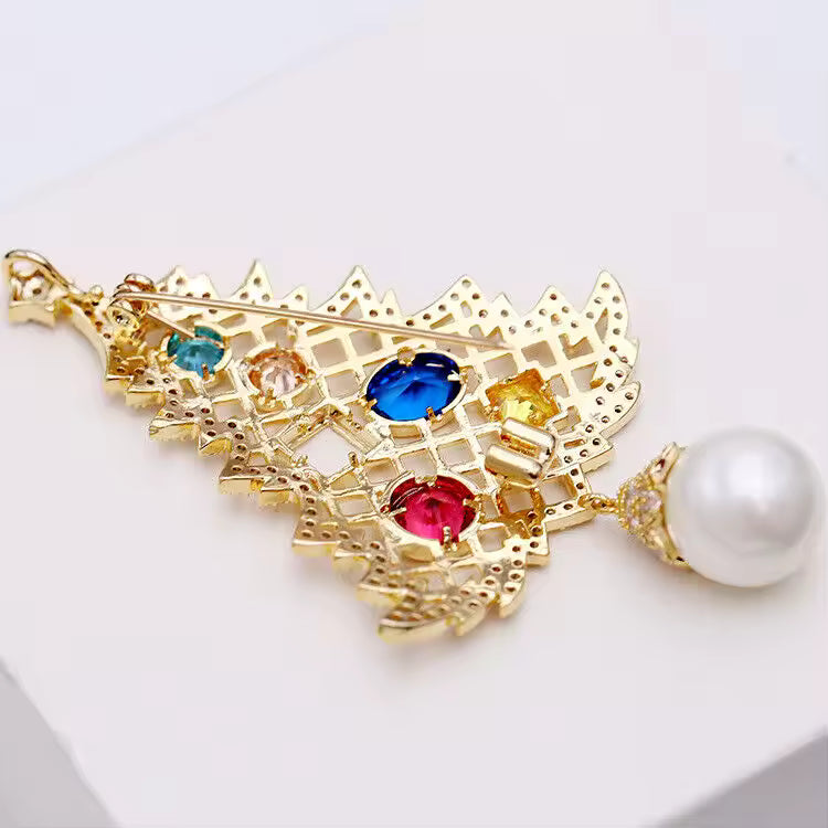 Broche sapin joyau de dos