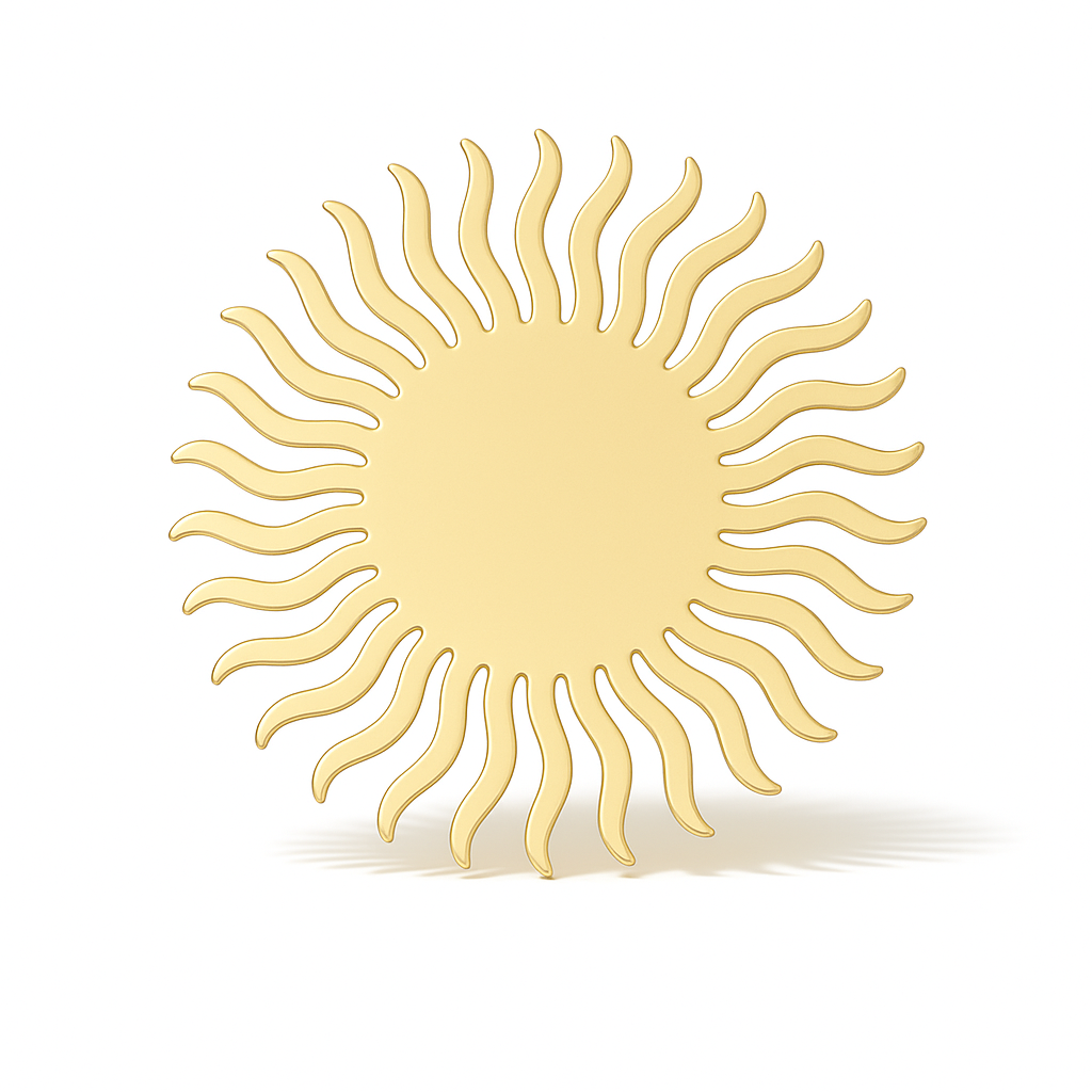 Broche soleil envoûtant
