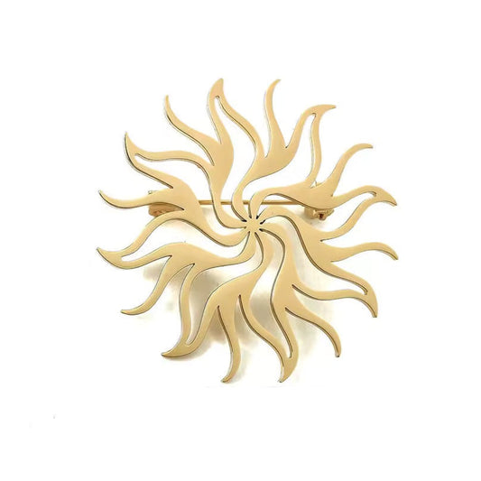 Broche soleil flamme